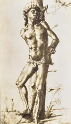 Figur eines Heiligen (Zeichnung von Raffaello Sanzio)